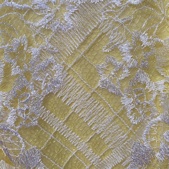 TADASHI SHOJI Stunning Yellow & White Dress Sz 6 - Picture 6 of 7